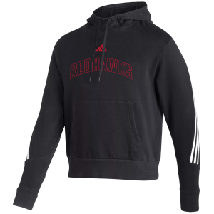 adidas Men's Miami RedHawks Black Pullover Hoodie, Small