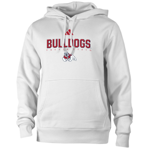 adidas Men's Fresno State Bulldogs White Training Fleece Pullover Hoodie, XXL