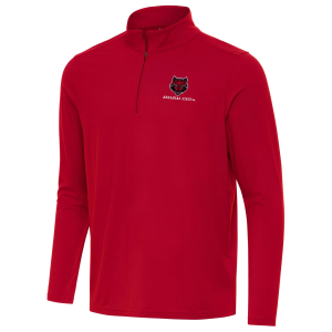 Antigua Men's Arkansas State Red Wolves Dark Red Intent 1/4 Zip Pullover, XL