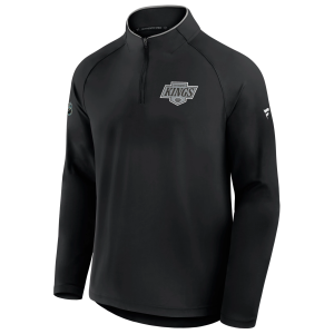 NHL Men's Los Angeles Kings Black Rink Train Quarter-Zip Pullover, Medium