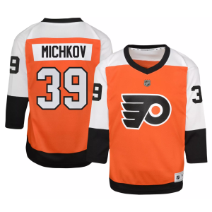 NHL Youth Philadelphia Flyers Matvei Michkov #39 Breakaway Orange Home Replica Jersey, Small/Medium