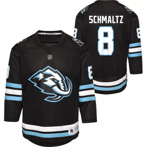 NHL Youth Utah Mammoth Nick Schmaltz #8 Breakaway Home Black Replica Jersey, Small/Medium