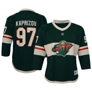 NHL Boys' Minnesota Wild Kirill Kaprizov #97 Breakaway Green Home Replica Jersey, L/XL