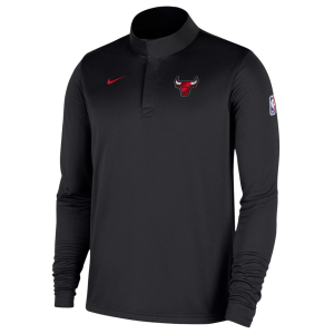 Nike Men's Chicago Bulls Black On Court Staff 1/4 Zip Pullover, Small