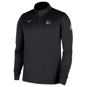 Nike Men's Golden State Warriors Black On Court Staff 1/4 Zip Pullover, Small