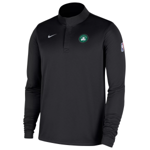 Nike Men's Boston Celtics Black On Court Staff 1/4 Zip Pullover, Small