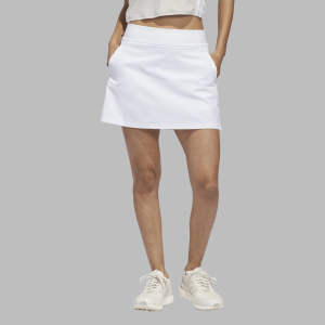 adidas Women's Beyond Side-Snap Twistweave Golf Skort, Large, White