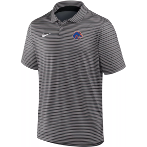 Nike Men's Boise State Broncos Grey Tour Stripe Polo, Small, Gray