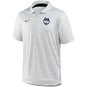 Nike Men's UConn Huskies White Tour Stripe Polo, XXL