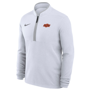 Nike Men's Oklahoma State Cowboys White 1/4 Zip Victory Jacket, Large