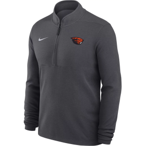 Nike Men's Oregon State Beavers Grey 1/4 Zip Jacket, Small, Gray