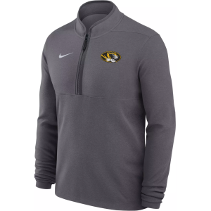 Nike Men's Missouri Tigers Grey 1/4 Zip Jacket, Small, Gray