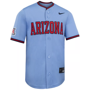 Nike Youth Arizona Wildcats Light Blue Full Button Replica Baseball Jersey, Large