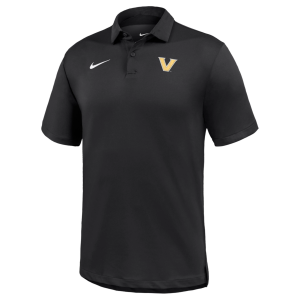 Nike Men's Vanderbilt Commodores Black Dri-FIT Tour Golf Polo, Large