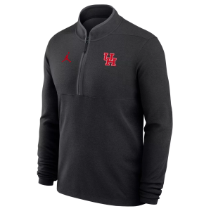 Jordan Men's Houston Cougars Black Dri-FIT Victory 1/4 Zip Pullover, Large
