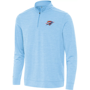 Antigua Men's Oklahoma City Thunder Blue Bright 1/4-Zip Pullover, Small