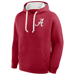 Fanatics NCAA Men's Alabama Crimson Tide Cardinal Quarter-Zip Hoodie, Medium, Red - $38.23 at DICK'S Sporting Goods