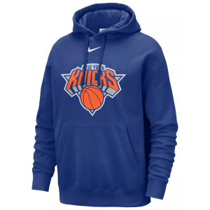 Nike Men's New York Knicks Blue Logo Club Pullover Hoodie, Small