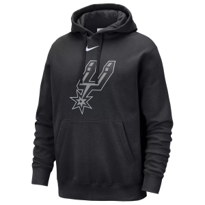 Nike Men's San Antonio Spurs Black Logo Club Pullover Hoodie, Small