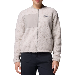 Columbia Women's Stellar Path Fleece Bomber Full Zip, XXL, Dark Stone/Flint Grey