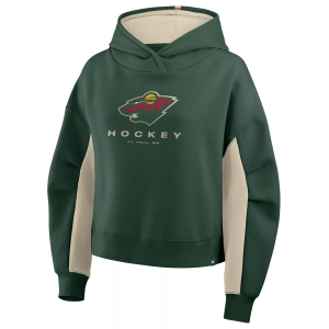 NHL Women's Minnesota Wild Green Fleece Pullover Hoodie, Medium