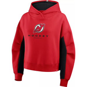 NHL Women's New Jersey Devils Red Fleece Pullover Hoodie, Small