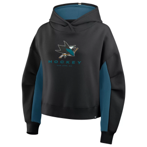 NHL Women's San Jose Sharks Black Fleece Pullover Hoodie, Small
