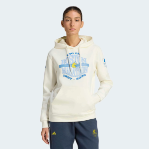 adidas Women's Boston Marathon 2026 Graphic Hoodie, Medium, Off White