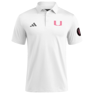 adidas Men's Miami Hurricanes White Ultimate 365 Polo, Large