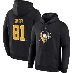NHL Men's Pittsburgh Penguins Ben Kindel #81 Black Pullover Hoodie, Small