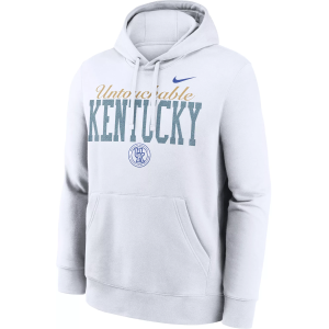 Nike Adult Kentucky Wildcats Denim White Alternate Pullover Hoodie, Men's, Small