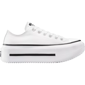 Converse Women's Double Stack Low Top Shoes, M7/W8, White/Black/White