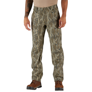 Carhartt Men's Relaxed Straight Rugged Flex Duck Camo Dungaree, Mossy Oak Bottomland Camo