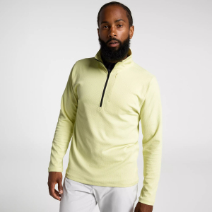 VRST Men's Element Textured 1/4 Zip Golf Pullover, Medium, Fresh Hay