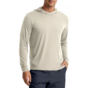 Free Fly Men's Elevate Lightweight Hoodie, Large, Heather Birch