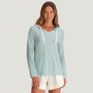 Free Fly Women's Bamboo Slub Hoodie, XL, Tropic Sea