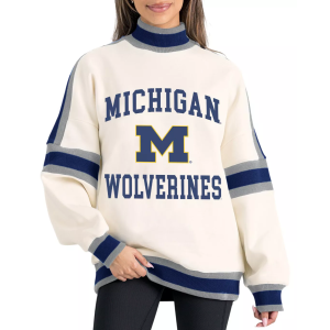 Gameday Couture Women's Michigan Wolverines White Turtleneck Sweatshirt, Medium