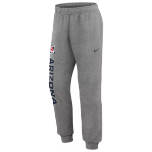 Nike Men's Arizona Wildcats Dark Grey Heather Fleece Joggers, XL, Gray