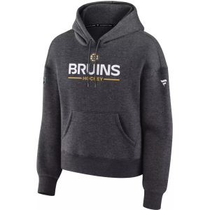 NHL Women's Boston Bruins Grey Primary Rink Pullover Hoodie, Medium, Gray