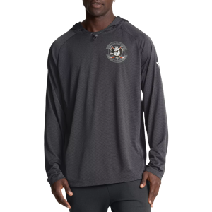 NHL Men's Anaheim Ducks Grey Rink Lightweight Pullover Hoodie, Small, Gray