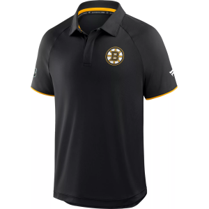 NHL Men's Boston Bruins Black Rink Polo, Small