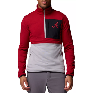 Columbia Men's Alabama Crimson Tide Red Hike Half-Zip Jacket, Small