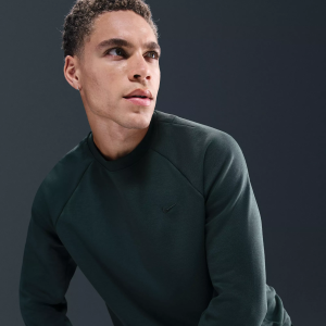 Nike Men's Dri-FIT Primary Fleece UV Crewneck Sweatshirt, Medium, Seaweed