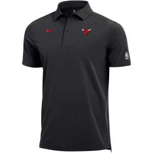 Nike Men's Chicago Bulls Black Logo Staff Polo, Medium