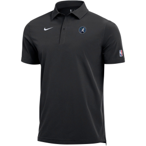 Nike Men's Minnesota Timberwolves Black Logo Staff Polo, Small