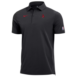 Nike Men's Houston Rockets Black Logo Staff Polo, Small