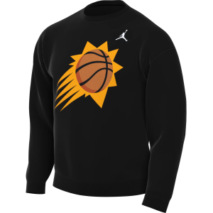 Jordan Men's Phoenix Suns Black Statement Logo Crewneck Sweatshirt, Small
