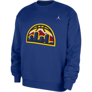 Jordan Men's Denver Nuggets Blue Statement Logo Crewneck Sweatshirt, XXL