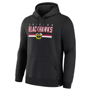 NHL Men's Chicago Blackhawks Black Fleece Hoodie, Small