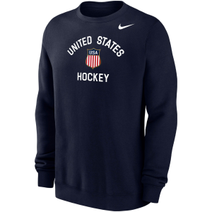 Nike Adult Team USA 2026 Fleece Crewneck Sweatshirt, Men's, Small, Blue